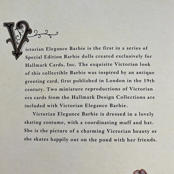 Vintage 1994 Victorian Elegance Barbie - Exclusively made for Hallmark - Picture 7 of 8